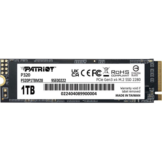 Patriot SSD VIPER P320 M.2 PCI-Ex4 NVMe 1TB 3GB/S - (P320P1TBM28)