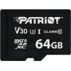 Patriot VX Series 64GB MicroSDXC V30 Class 10 UHS-I U3 4K UHD Memory Card - (PSF64GVX31MCX)