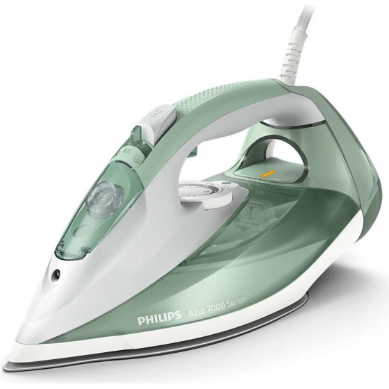 Philips 7000 series iron Steam iron SteamGlide Plus soleplate 2600 W Green, Grey - (DST7012/70)
