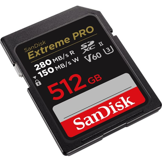 SanDisk memory card 512 GB SDXC UHS-II Class 10 - (SDSDXEP-512G-GN4IN)