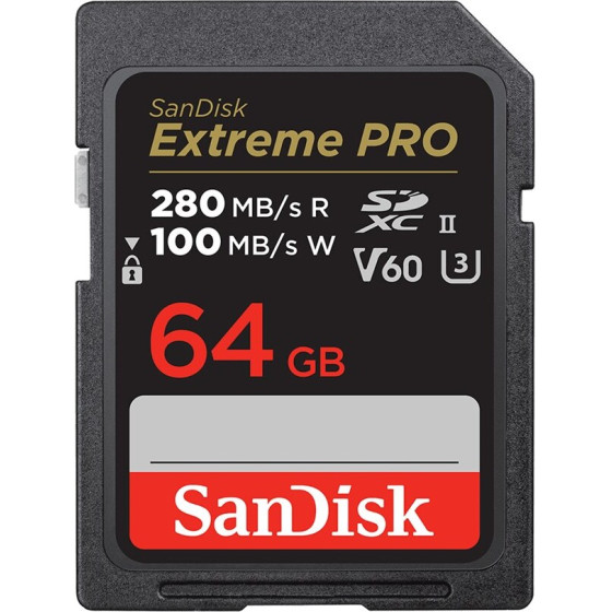 SanDisk memory card 64 GB SDXC UHS-II Class 10 - (SDSDXEP-064G-GN4IN)
