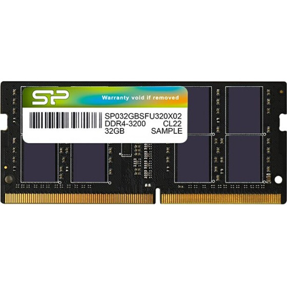 Silicon Power DDR4 SODIMM RAM memory 3200 MHz CL22 32 GB Black - (SP032GBSFU320X02)