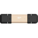 Silicon Power DS72 USB flash drive 250 GB USB Type-A / USB Type-C 3.2 Gen 2 (3.1 Gen 2) Gold - (SP250GBUC3S72VPG)