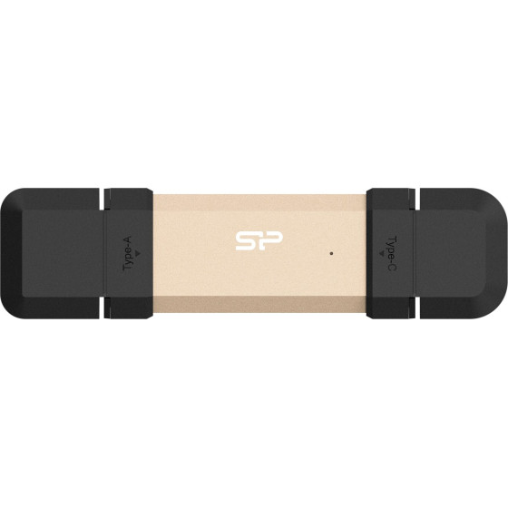Silicon Power DS72 USB flash drive 500 GB USB Type-A / USB Type-C 3.2 Gen 2 (3.1 Gen 2) Gold - (SP500GBUC3S72VPG)