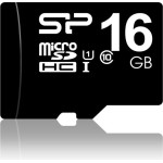 Silicon Power memory card 16 GB MicroSDHC UHS-I Class 10 - (SP016GBSTH010V10SP)