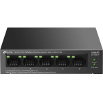TP-LINK LiteWave LS105P Unmanaged Fast Ethernet (10/100) Power over Ethernet (PoE) Black - (LS105LP)