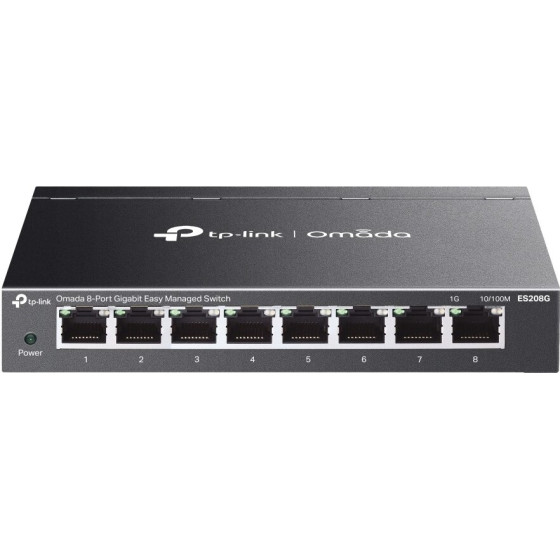TP-LINK Omada network switch Managed L2 Gigabit Ethernet (10/100/1000) Black - (ES208G)