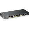 ZyXEL GS1100-10HP v2 Unmanaged Gigabit Ethernet (10/100/1000) Power over Ethernet (PoE) Black - (GS1100-10HP-EU0102F)
