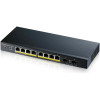 ZyXEL GS1900-10HP Managed L2 Gigabit Ethernet (10/100/1000) Power over Ethernet (PoE) Black - (GS1900-10HP-EU0102F)