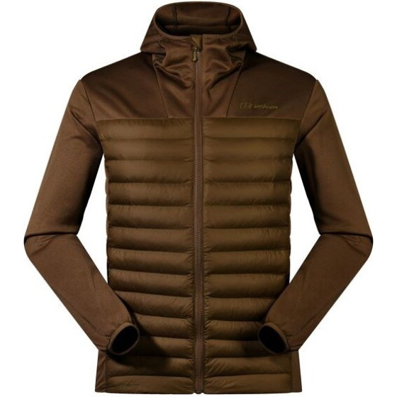 Berghaus Men's Vaskye Hooded Hybrid Jacket Size L Brown - (5054773995044)