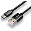 EVERACTIVE Cable USB-C 1m - Black, braided, Quick charge, 3A - (CBB-1CB)