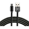 EVERACTIVE Cable USB-C 1m - Black, braided, Quick charge, 3A - (CBB-1CB)