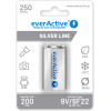 EVERACTIVE Rechargeable Batteries Ni-Mh 6F22 9V 250 Mah Silver Line - (EVHRL22-250)