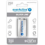 EVERACTIVE Rechargeable Batteries Ni-Mh 6F22 9V 250 Mah Silver Line - (EVHRL22-250)