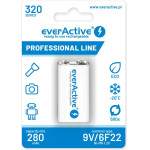 EVERACTIVE Rechargeable Batteries Ni-Mh 6F22 9V 320 Mah Professional Line - (EVHRL22-320)