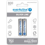 EVERACTIVE Rechargeable Batteries Ni-Mh R03 Aaa 800 Mah Silver Line - 2 Pieces - (EVHRL03-800)