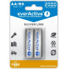 EVERACTIVE Rechargeable Batteries Ni-Mh R6 Aa 2000 Mah Silver Line - 2 Pieces - (EVHRL6-2000)