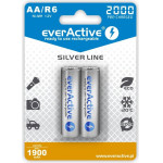 EVERACTIVE Rechargeable Batteries Ni-Mh R6 Aa 2000 Mah Silver Line - 2 Pieces - (EVHRL6-2000)