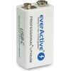 EVERACTIVE Rechargeable Battery 6F22/9V Li-Ion 550 Mah With Usb Type C - (EVHR22-550C)