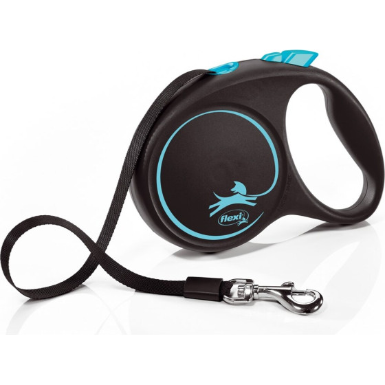 flexi Automatic Leash Black Design M 5 m, Blue