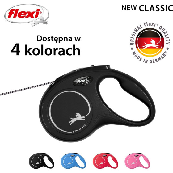 flexi New Classic 8 m Black Dog Retractable lead