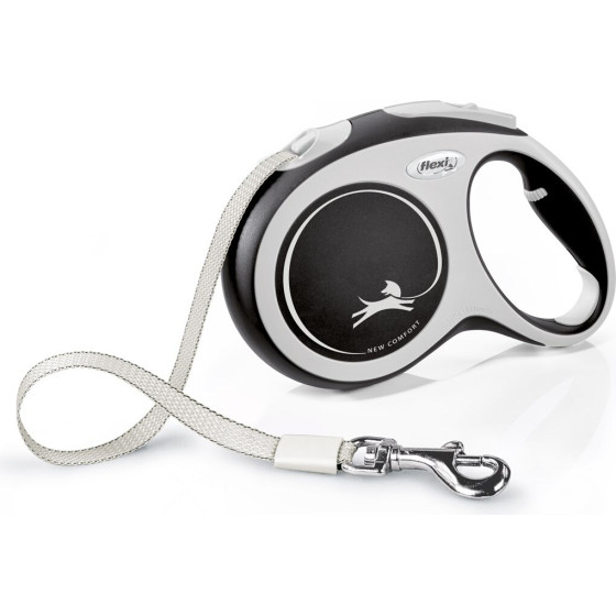 flexi New Comfort 8 m Black, Grey Dog Retractable lead