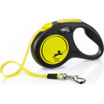 flexi New Neon 5 m Black, Yellow Dog Retractable lead