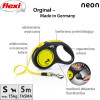 flexi New Neon 5 m Black, Yellow Dog Retractable lead