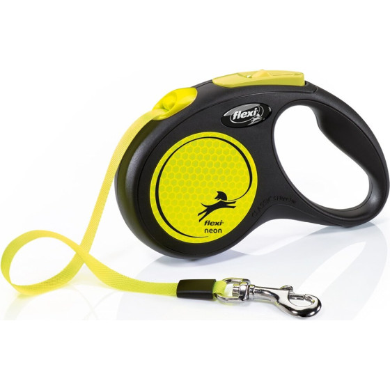 flexi New Neon 5 m Black, Yellow Dog Retractable lead