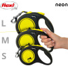 flexi New Neon 5 m Black, Yellow Dog Retractable lead