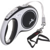 flexi New Comfort M Tape 5 m Black Dog Retractable lead