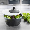GEFU Rotare Salad Spinner Black, White Crank/Handle - (G-28170)