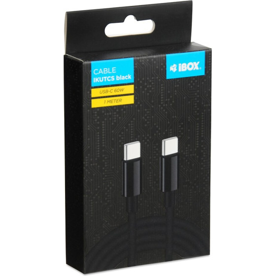 IBOX Ikutc USB-C Cable 60W 1m Black - (IKUTCS1B)