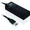 IBOX Interface Hub 5000 Mbit/s Black - (IUH3FB)