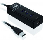 IBOX Interface Hub 5000 Mbit/s Black - (IUH3FB)