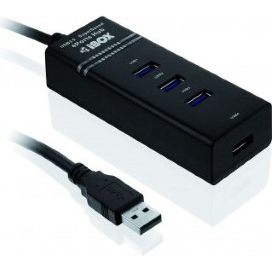 IBOX Interface Hub 5000 Mbit/s Black - (IUH3FB)