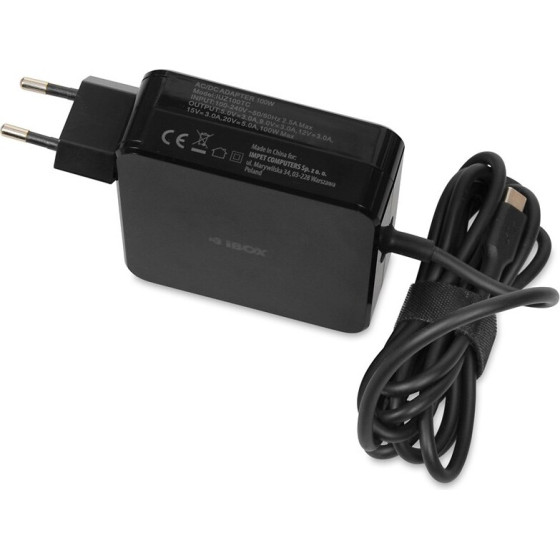 IBOX Laptop Charger Pd 100W, E-Mark Chip - (IUZ100TC)