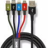 IBOX Universal 4 In 1 Charging Cable I-Box Usb IKUM4W1 - (IKUM4W1CLR)