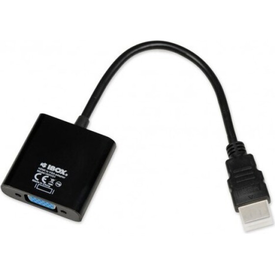 IBOX Video Cable Adapter Hdmi Type A (Standard) Vga (D-Sub) Black - (IAHV01)