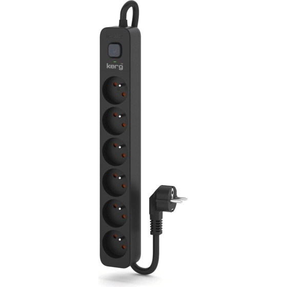 KERG Power Strip With Circuit breaker-6 Sockets 16A 1,5m - (M02519)