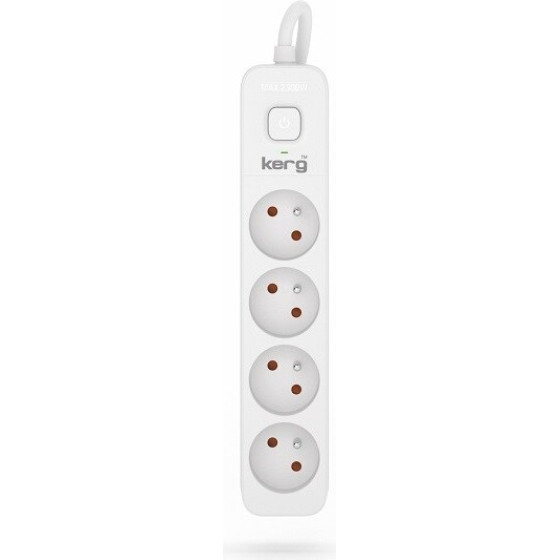 KERG Power Strip With Switch 4 Sockets 1.5m-16A - (M02395)
