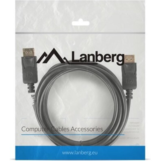 Lanberg Displayport Cable 3 m Black - (CA-DPDP-10CC-0030-BK)