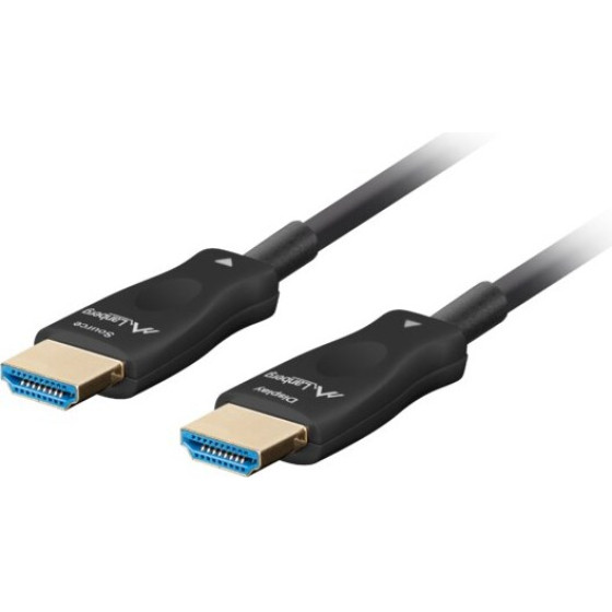 Lanberg Hdmi Cable Hdmi Cable M/M V2.1 10M Optical Aoc Black - (CA-HDMI-30FB-0100-BK)