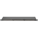 Lanberg Patch Panel 24 Port 0.5U CAT.5E Ftp Black - (PPS5-0024-B)