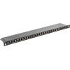 Lanberg Patch Panel 24 Port 0.5U CAT.5E Ftp Black - (PPS5-0024-B)