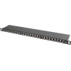 Lanberg Patch Panel 24 Port 0.5U CAT.5E Ftp Black - (PPS5-0024-B)