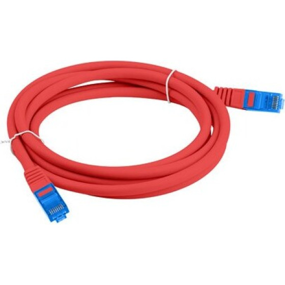 Lanberg Patchcord S/Ftp CAT.6A 0.5M Red Lszh - (PCF6A-10CC-0050-R)