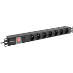 Lanberg Pdu Rack Power Strip (1U,16A,7X 230V,2M) - (PDU-07E-0200-BK)