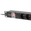 Lanberg Pdu Rack Power Strip (1U,16A,7X 230V,2M) - (PDU-07E-0200-BK)