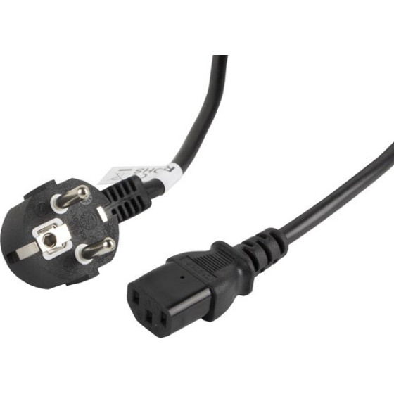 Lanberg Power Cable Black 5 m C13 Coupler CEE7/7 - (CA-C13C-11CC-0050-BK)